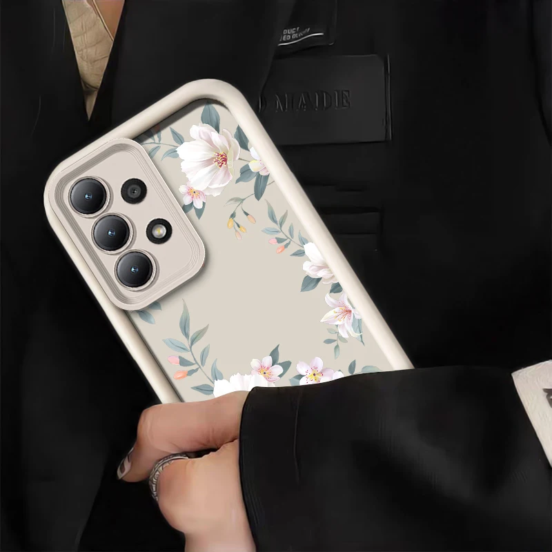 Pink Flowers Silicone Soft Phone Case
