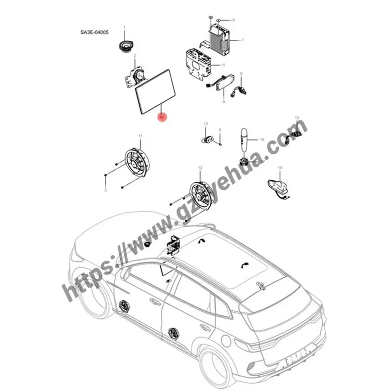 BYD Seal U Song Plus Dm-i Ev 2021-2025 PAD 디스플레이 어셈블리 EM2E-7924100D 오리지널 자동차 액세서리 파라 오토 툴즈