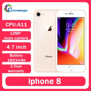 Original Unlocked Apple iPhone 8 LTE 2GB RAM 64/256GB ROM 4.7' 12.0MP Hexa Core Touch ID NFC Used iphone8 Smartphone