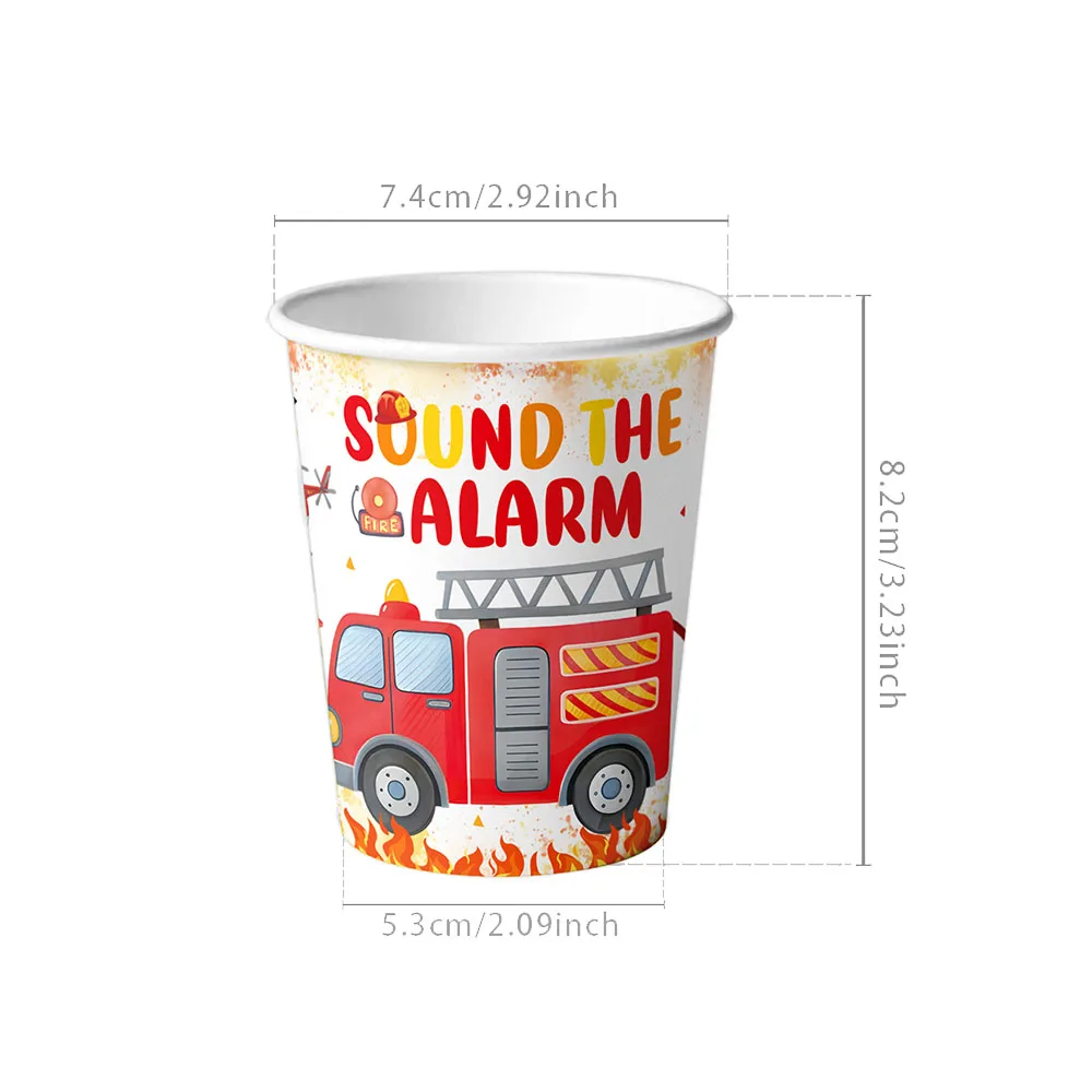 Car Theme Disposable Paper Cups - Cartoon Truck Racing Birthday Party Decorations, 10/30 Pack