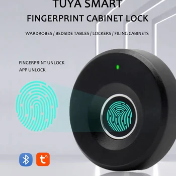 Electronic Key Lock Intelligent Electric Smart Fingerprint Drawer Lock Tuya Smart Small Fingerprint Cabinet Lock
