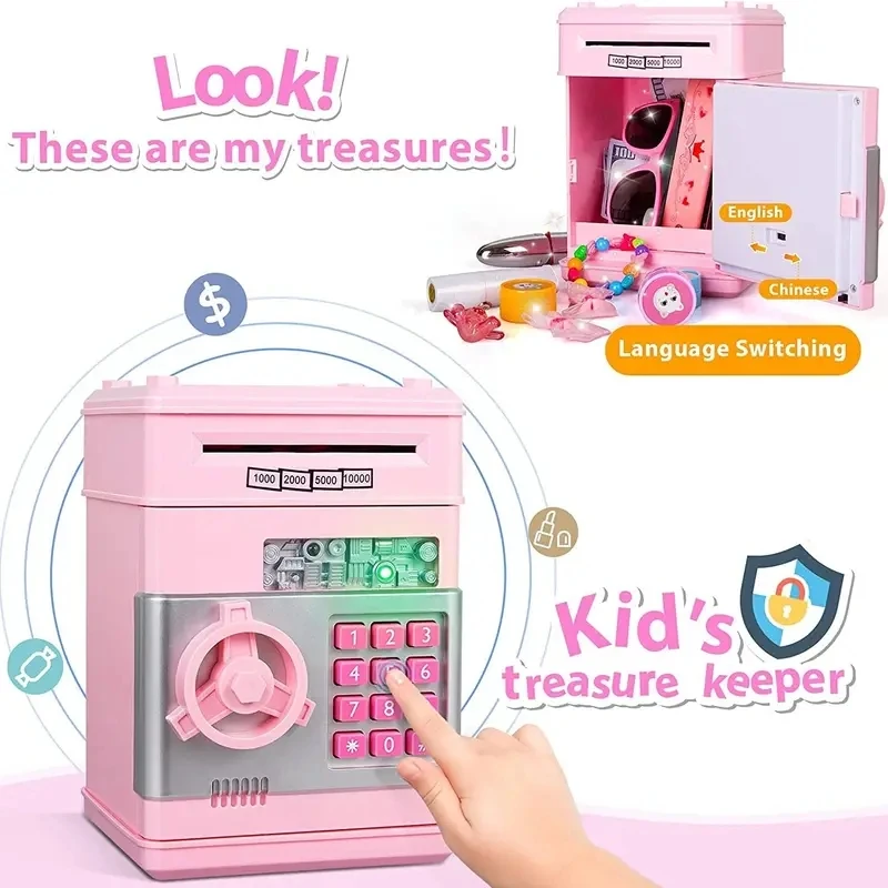 Piggy Bank Cash Coin Can ATM Bank Electronic Coin Money For Kids--Hot Gift Halloween Christmas Gift