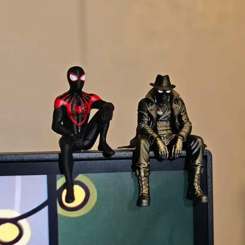 Spider-Man Venom & Batman Sitting Anime Figure - Desktop Ornament & Collectible Gift