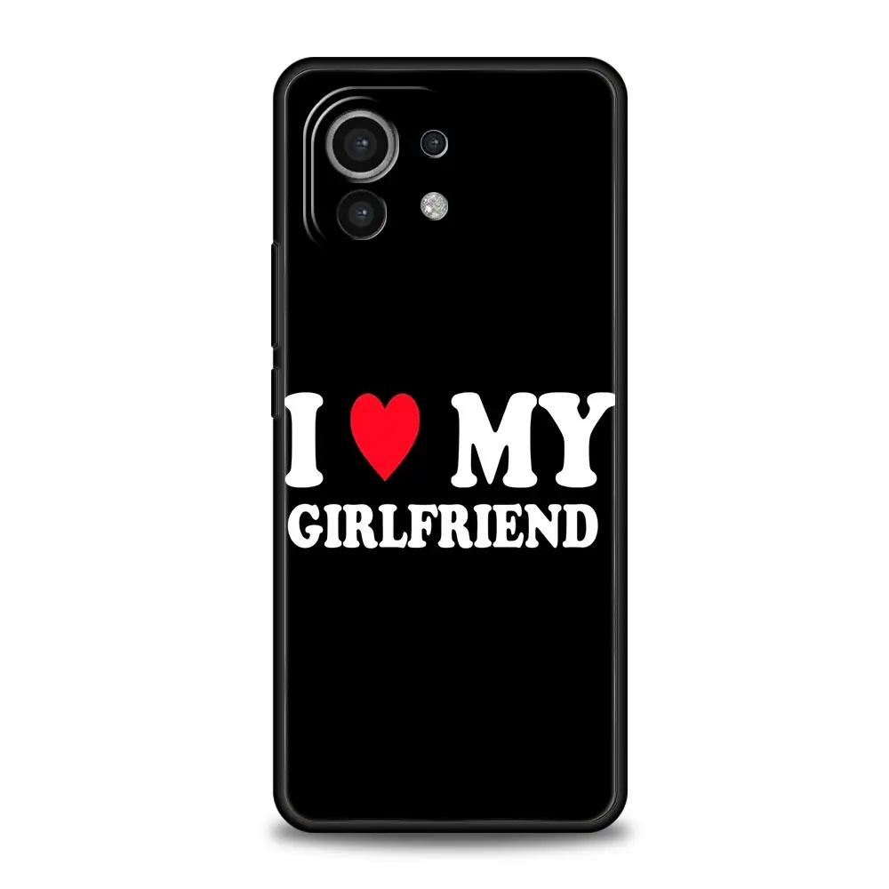 Cute I Love My Girlfriend/Boyfriend Soft TPU Phone Case Cover