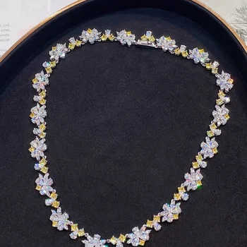 Dainty Flower Luxury Daily Light Yellow Lab Created Yellow Diamond for Women 925 Sterling Silver Gold Plated 1