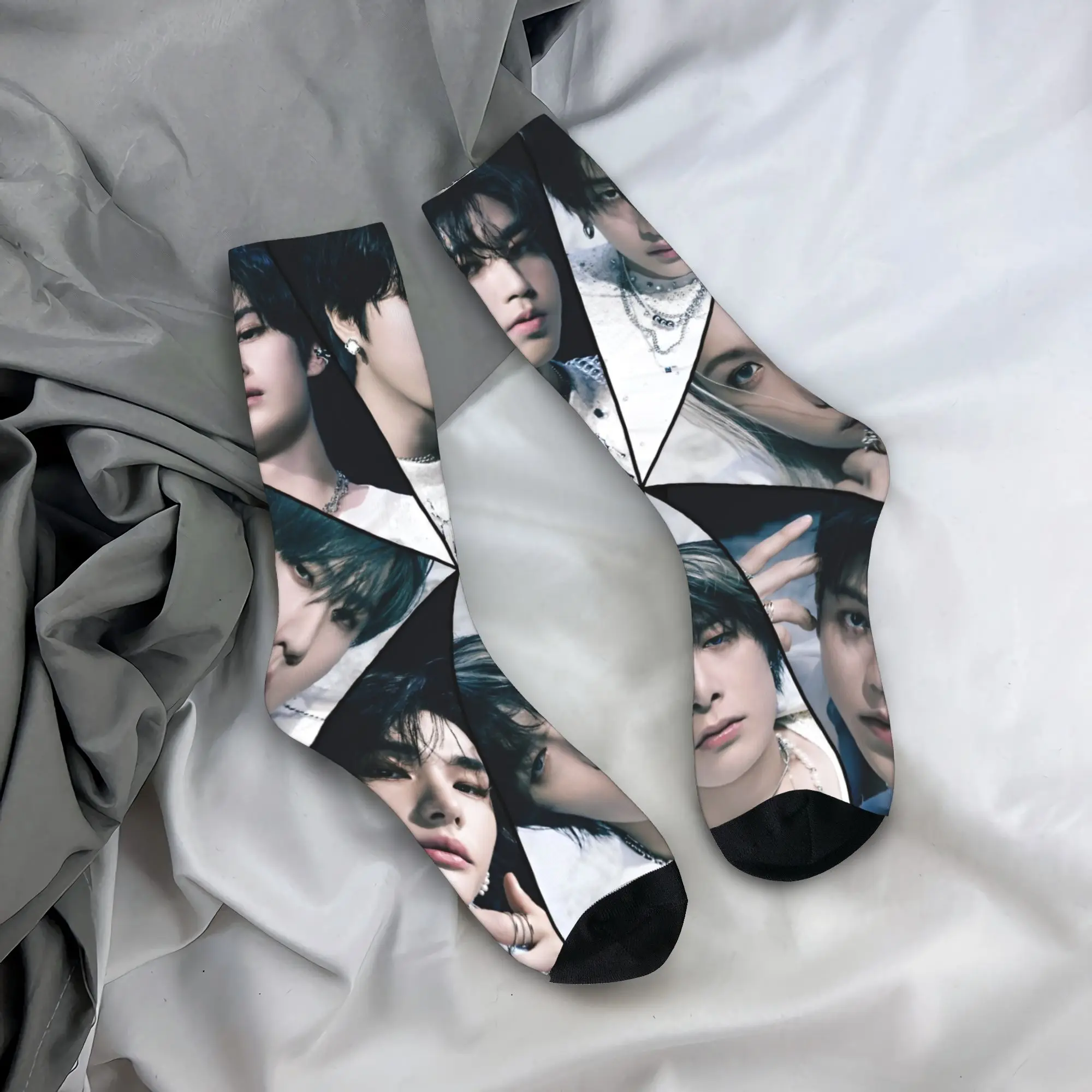 Kids' Gothic Design Autumn Socks - KPOP Inspired Band Style Outdoor Quality
