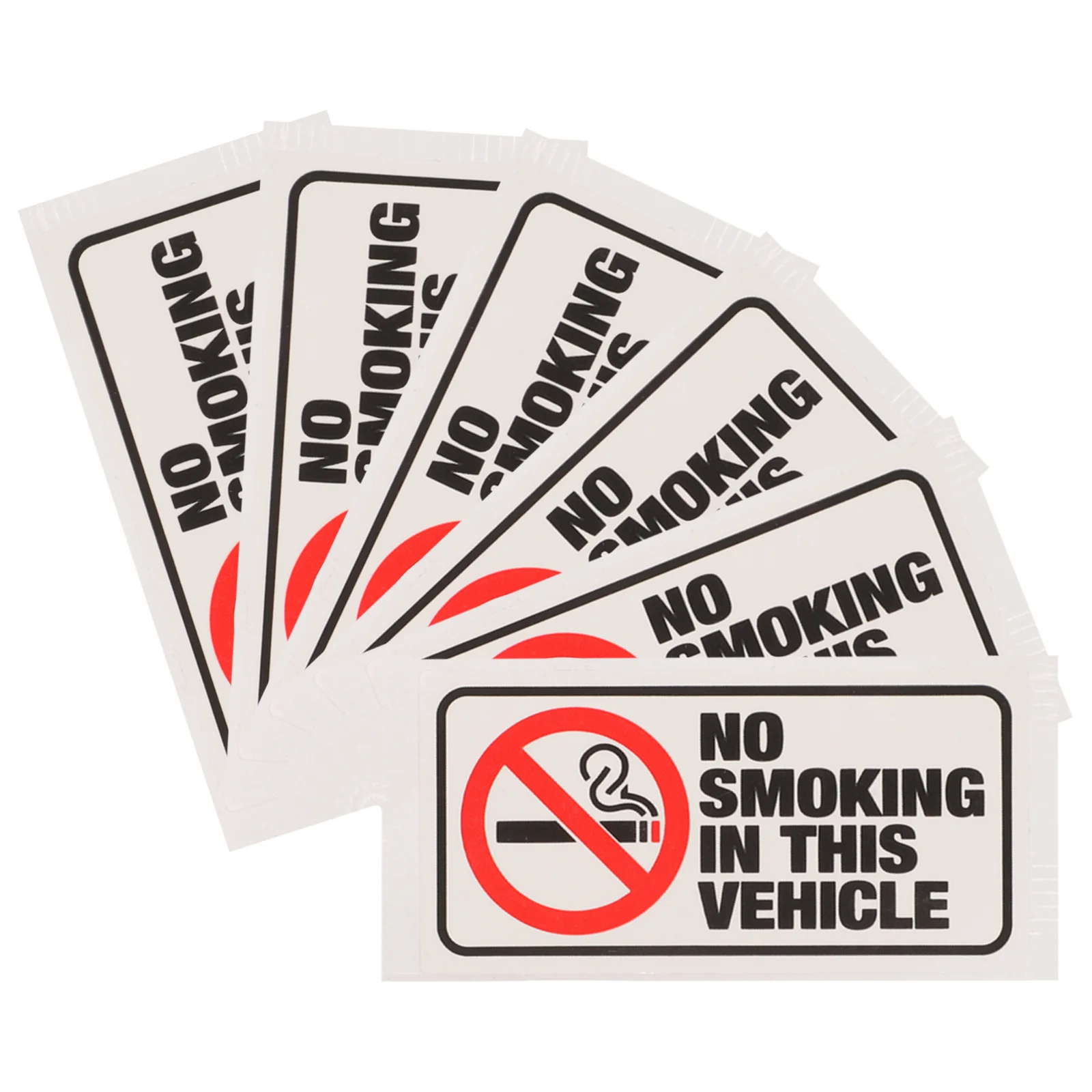 

6 Pcs Stickers Label for Vehicle Car Sign Stickers This Warning Copper Plate