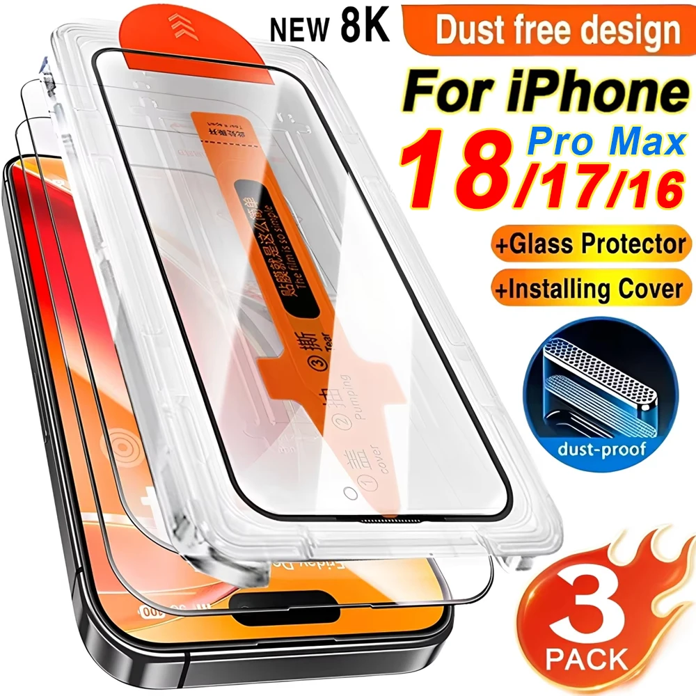 Dust-Free Easy Installation HD Tempered Glass Screen Protector - Anti-Scratch Films