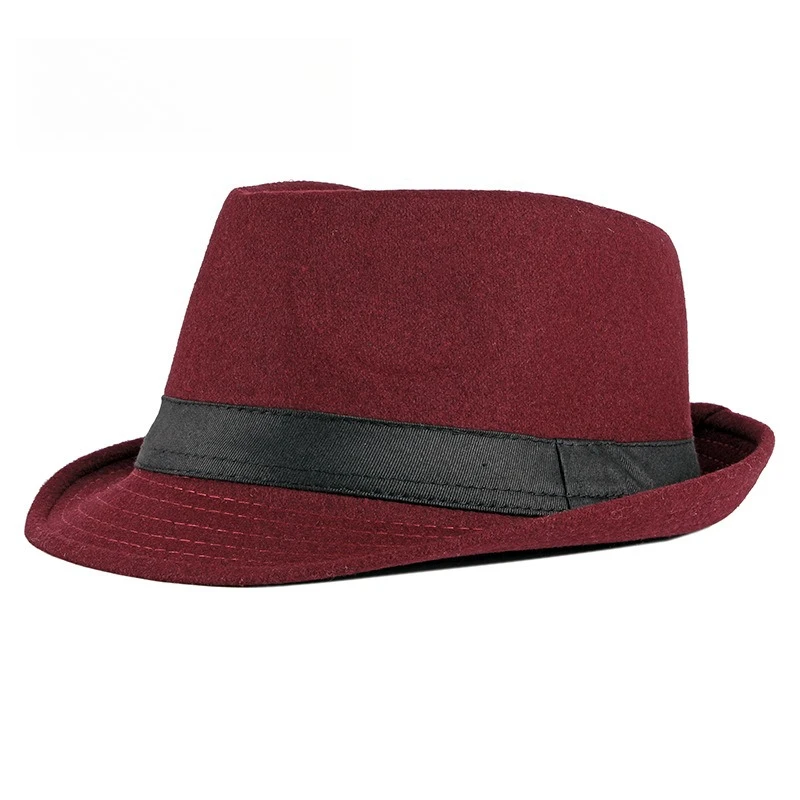 Fashion Hat Women British Fashion Jazz Hat Wool Versatile for Middle-aged and Elderly