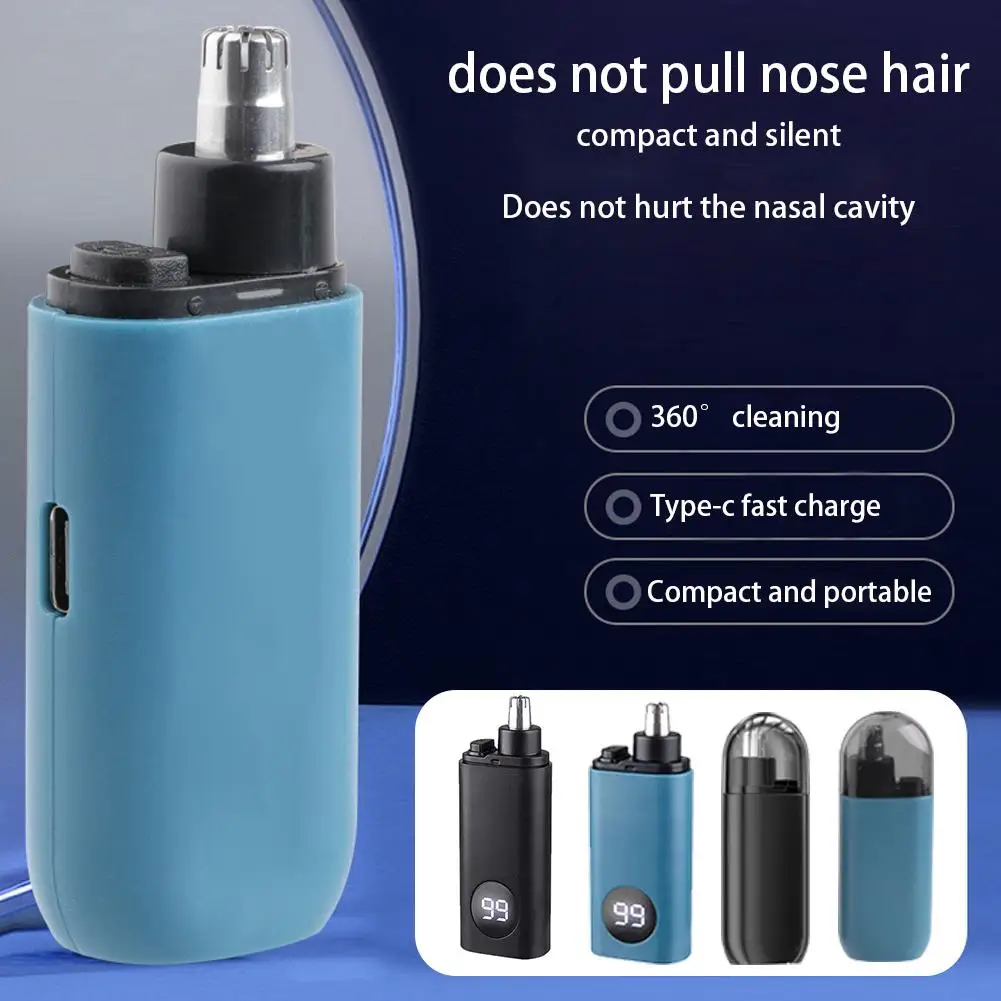 전기 무통 코털 듀얼 엣지 블레이드, 전문 코 트리머, USB 충전, 얼굴 관리용 세척 가능, Q1o9
