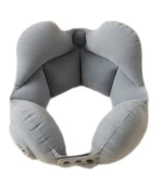 Inflatable U - Shaped Neck Pillow for Daily Comfort and Travel (GRAY)