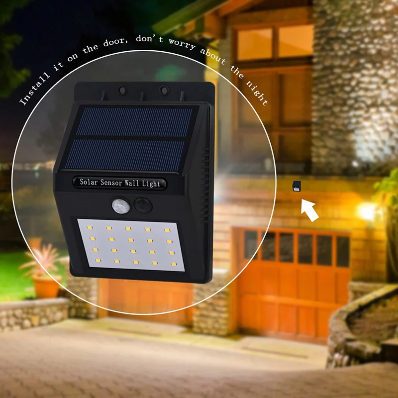 Solar Lights Landscape outdoor lighting Courtyard wall lamps Human infrared sensing 20Led acoustooptic control projection garage temperature control garage infrared gas burner radiant propane barn heaters