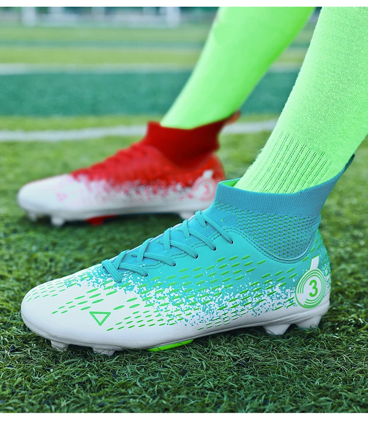 Vīriešu futbola apavi ar radzēm, sporta apavi, futzāla bērnu futbola zābaki, iekštelpu un āra treniņu apavi, neslīdoši apavi_voghion.com