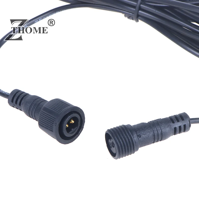 Solar Spotlight Cable 5 Meter Extension Cable For Solar Spotlight Waterproof Cable 2 Pin Male To Female Connector Floodlight Universal 5M