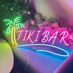 Tiki Bar Open Neon LED Sign Lights For Seaside Beer Bar Pub Club Party Wall Decoration Neon Lights Wall Lamps Signs Room Decor
