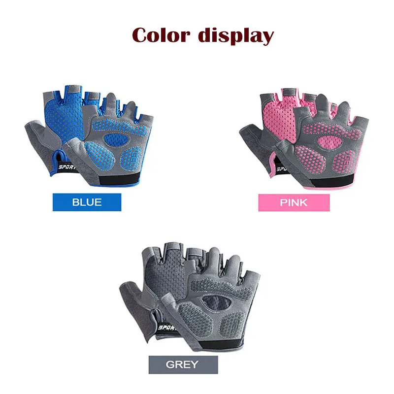 Outdoor Sports Children's Half Finger Gloves Men's and Women's Bicycles Anti Slip Breathable Thin Spring and Summer Gloves