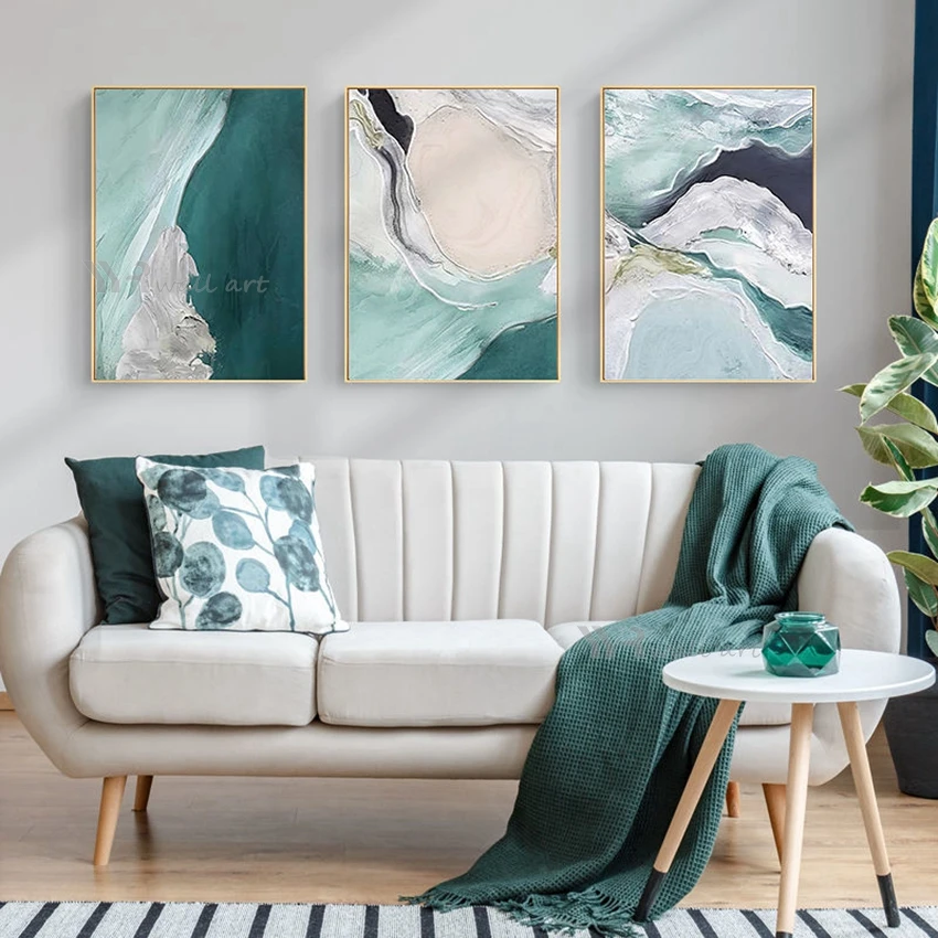 

New Wall Hanging Decoration Handmade Oil Painting Canvas Poster Abstract Art Acrylic Texture Mural for Living Room Bedroom Porch