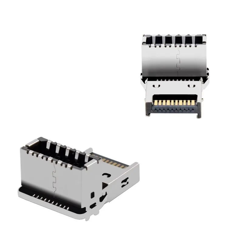 타입-e 인터페이스 90도 엘보우 지원 USB3.1 10G USB 3.2 20G 풀 스피드 다층 회로 기판 채택 PH76EE 엘보우