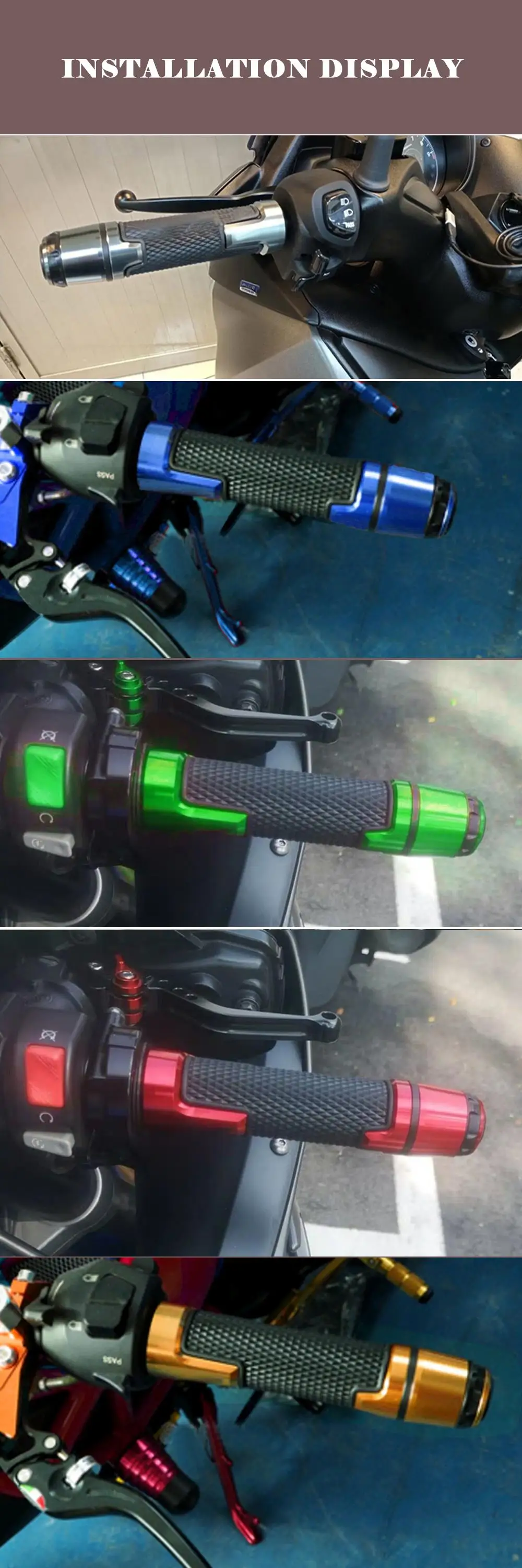 Für yamaha xt 660 z e xt600z xt600e tenere xt660 motorrad zubehör 7/8 "22mm lenker griff lenker griffe – Detail 7