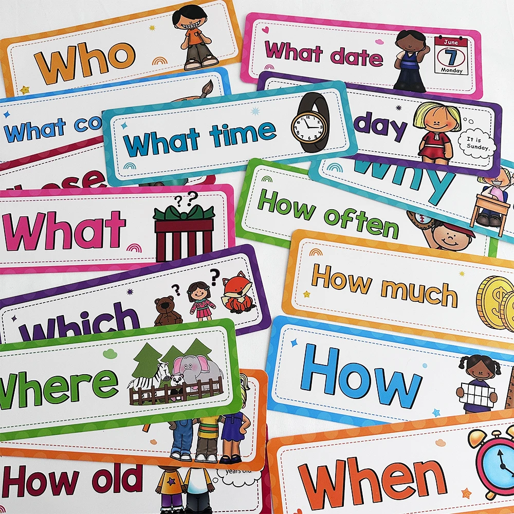 Question Words Learning Flashcards Bulletin Board Headliners Classroom Decoration Teacher Teaching Aids Montessori Materials 3