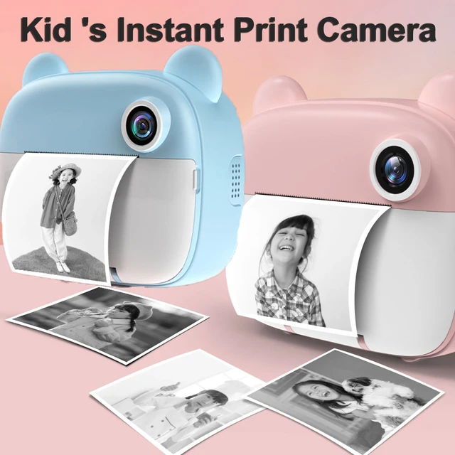 Cámara de impresión instantánea para niños, niñas y niños, cámara digital  con película de papel, cámara digital con película de papel, para niños de  3