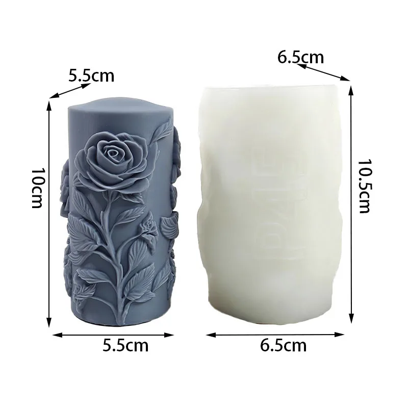 Rose Aromatherapy Candle Mold 6