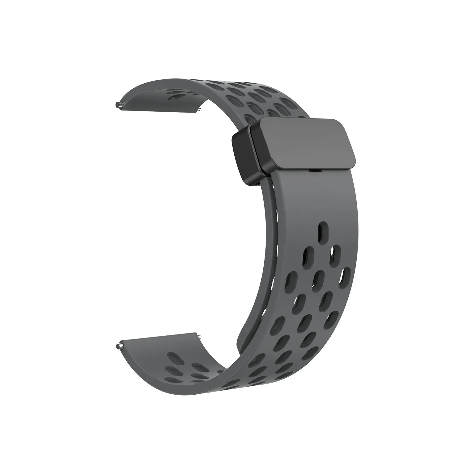 Magnetic Silicone Smartwatch Strap - 22mm/20mm Adjustable Band in Multiple Colors