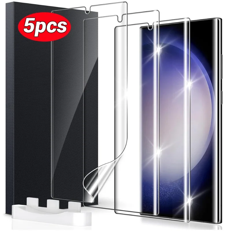 

5/1Pcs HD Clear Hydrogel Films For Samsung Galaxy S24 S24Plus S24Ultra 5G Soft TPU Screen Protector Not Tempered Glass