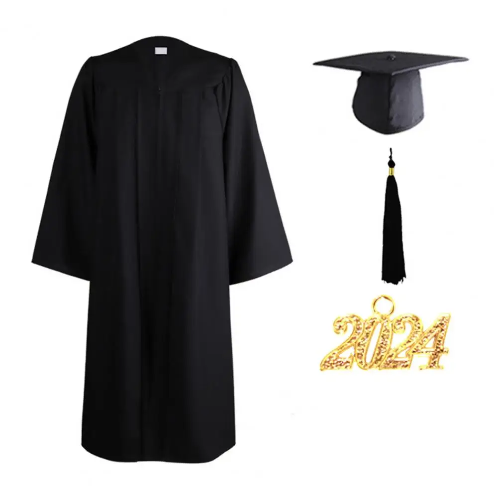 

Academic Dress Long Sleeve Plus Size 2023 Graduation Ceremony Academic Dress Top Hat Casual Graduation Hat Party Wear