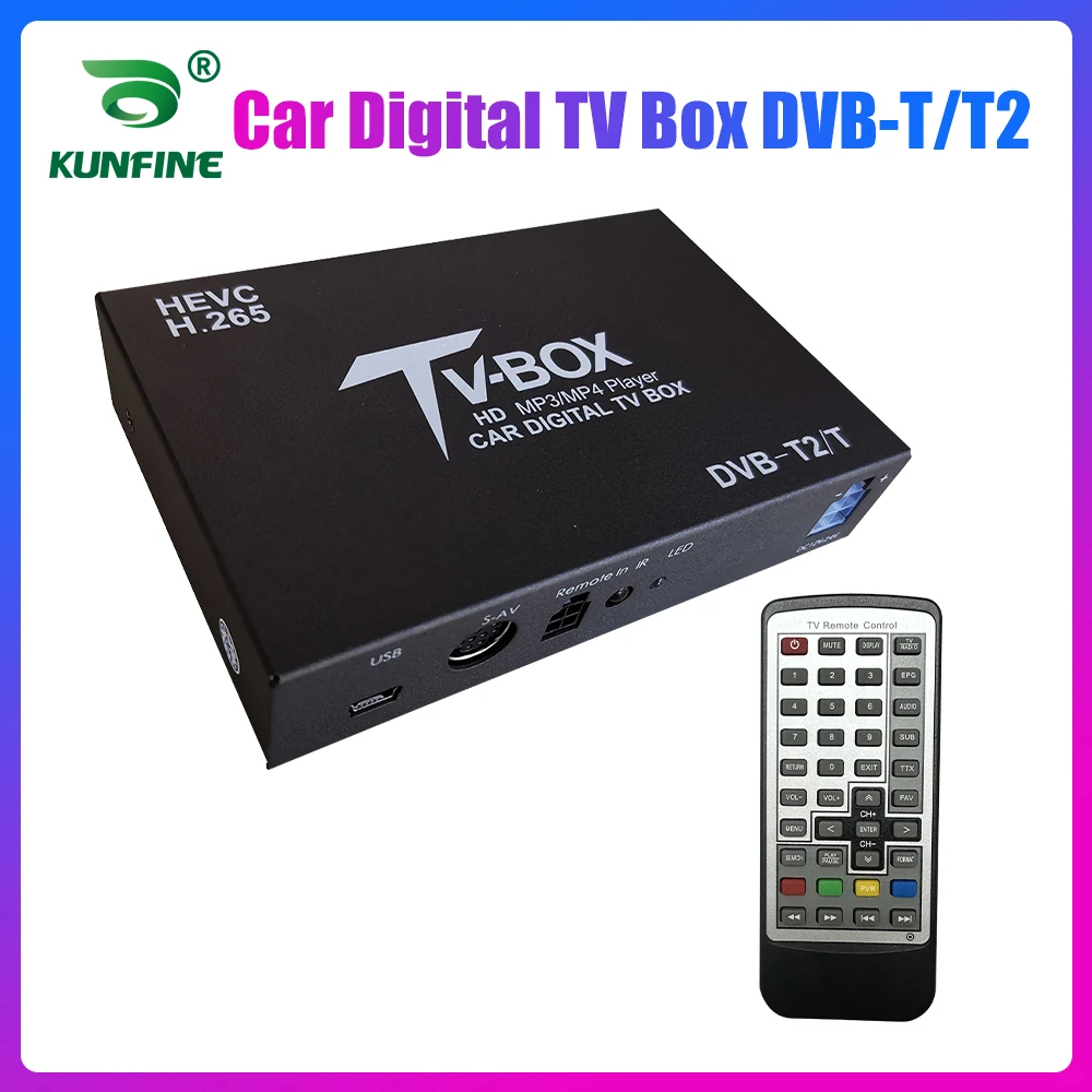 

Car TV Signal Box DVB-T Auto Mobile Digital TV Box DVB-T2 HEVC H.265 Receiver TV Tuner Box Germany Europe Australia Philippines