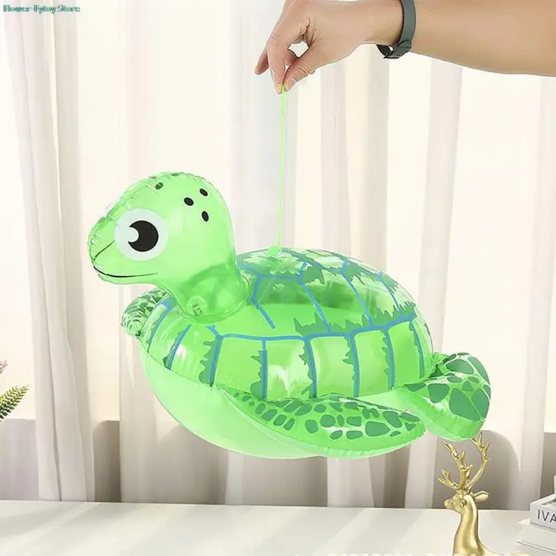 

1pc Innovative And Practical Handheld Balloons Popular Inflatable Luminous Turtle Simulation Elastic Animal Fun Toys For Kids