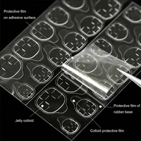 25 Sheet/600PCS Nail Jelly Glue Double Sided False Nail Art Adhesive Tape Glue Sticker Fake Nail Glue Super Viscous ZZ02 2
