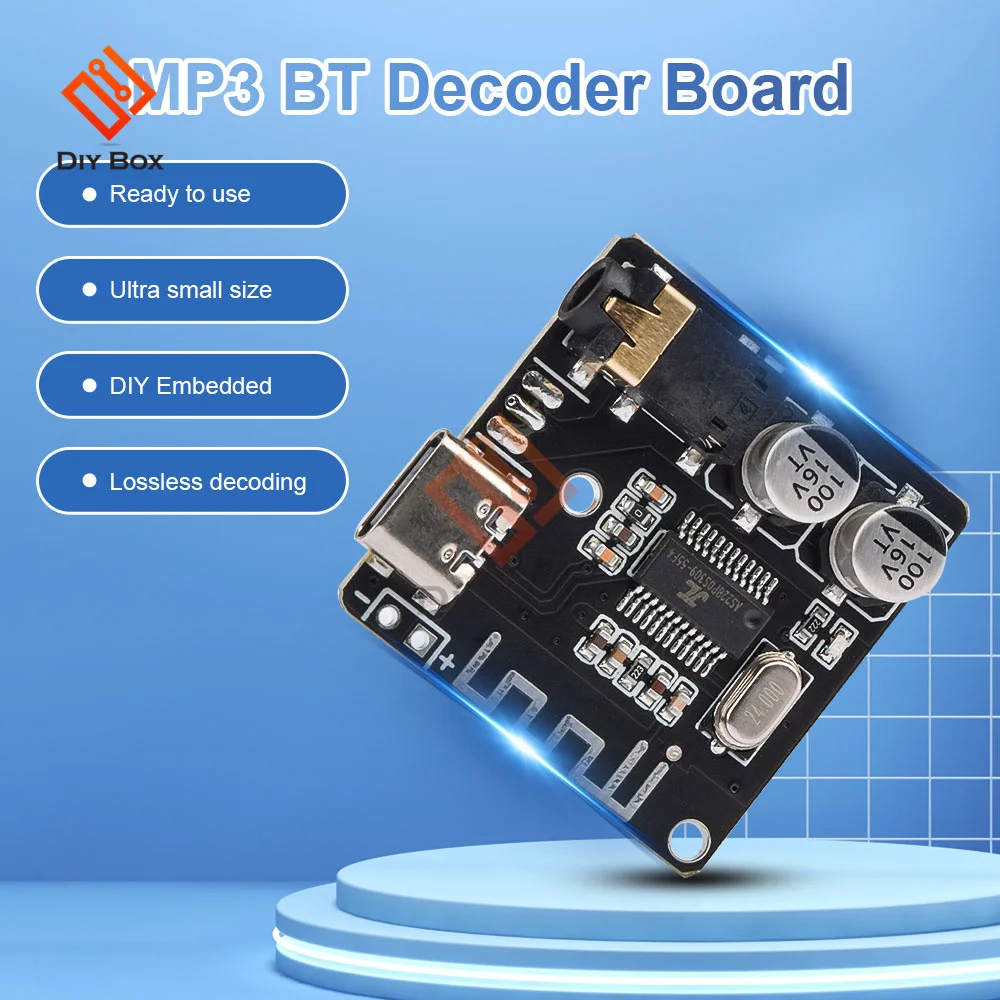 Bluetooth Audio Receiver Board 10pcs Bluetooth Audio Receiver Board VHM-314 Bluetooth 5.0 MP3 Lossless Decoder Board Wireless Stereo Music Module 3.7-5V