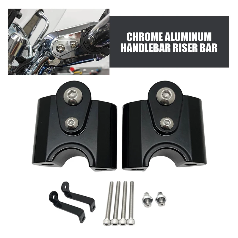 

For BMW R18 R 18 R-18 2020 2021 2022 2023 Chrome Aluminum Handlebar Riser Bar Mount Handle Clamp Mounting Lift Clamp Adapters