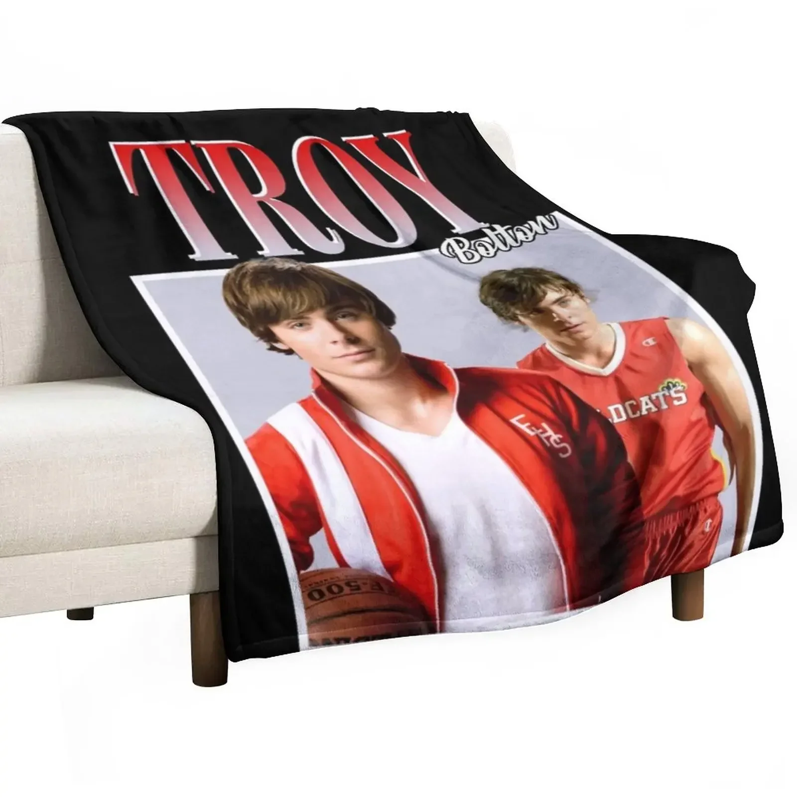 

Troy Bolton Throw Blanket Personalized Gift for winter Blankets