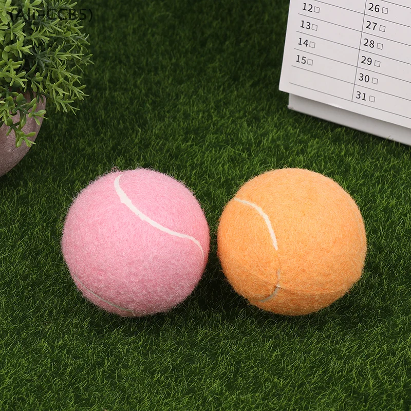 High Stretch Practice Massage Gym Balls 3 Pcs Orange White Pink Wear-resistant Tennis Balls for Beginner for Tennis Balls