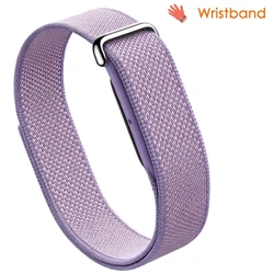 Nylon Breathable Adjustable Biceps/Wrist Band for Fitness Trackers - Running Sports Strap (W - Purple)