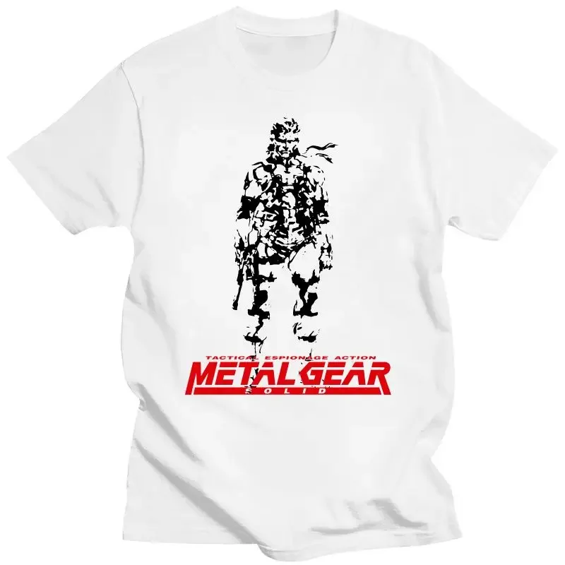 

Men Short Sleeve Tops Tee Shirt Cotton O Neck T-Shirts Mens Clothing Metal Gear Solid Fashion T harajuku men clothing
