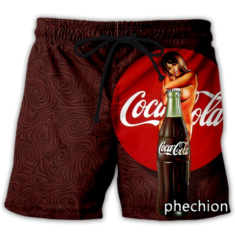 casual shorts for men phechion New Men/Women Coke 3D Printed Casual Shorts Fashion Streetwear Men Loose Sporting Shorts A47 casual shorts for men Casual Shorts