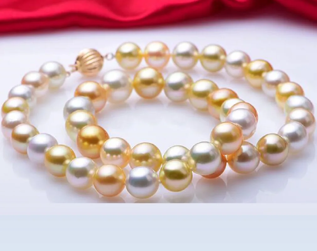 

Женское ожерелье из серебра 925 пробы, с круглым жемчугом