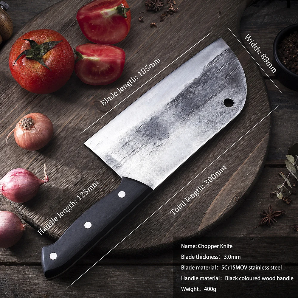 XITUO Hand Chef Knife Handmade Butcher Knives Tungsten Steel Clamp Steel  Cutter Salmon Meat Slicing knife kitchen Cooking Tool