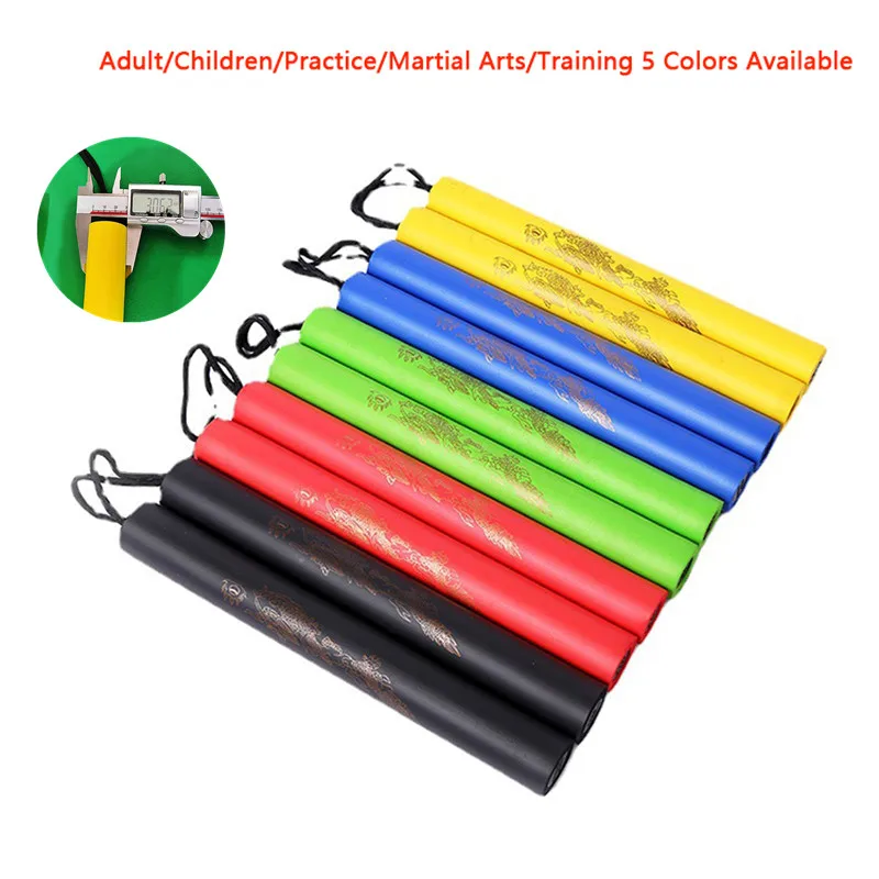 Martial Arts Foam Nunchakus 1Pcs Kids Rope Chains Plastic Nunchakus Children Kung Fu Wushu Nunchucks Trainer for Beginners foam nunchakus