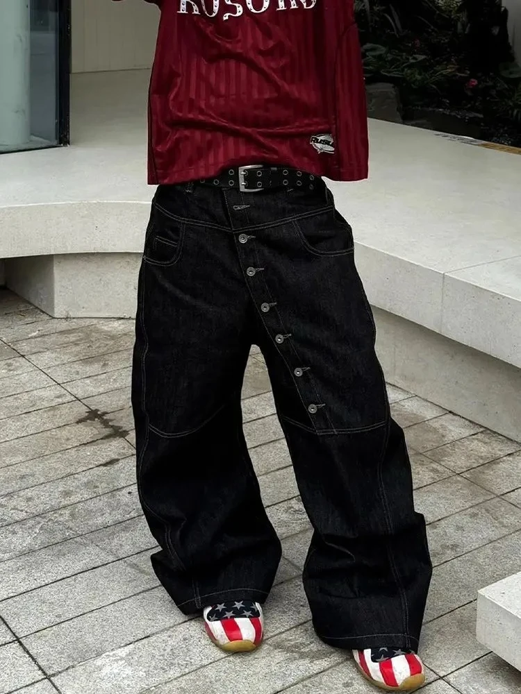 Aliexpress Baggy Jean Femme Hip Hop Women's Button-front