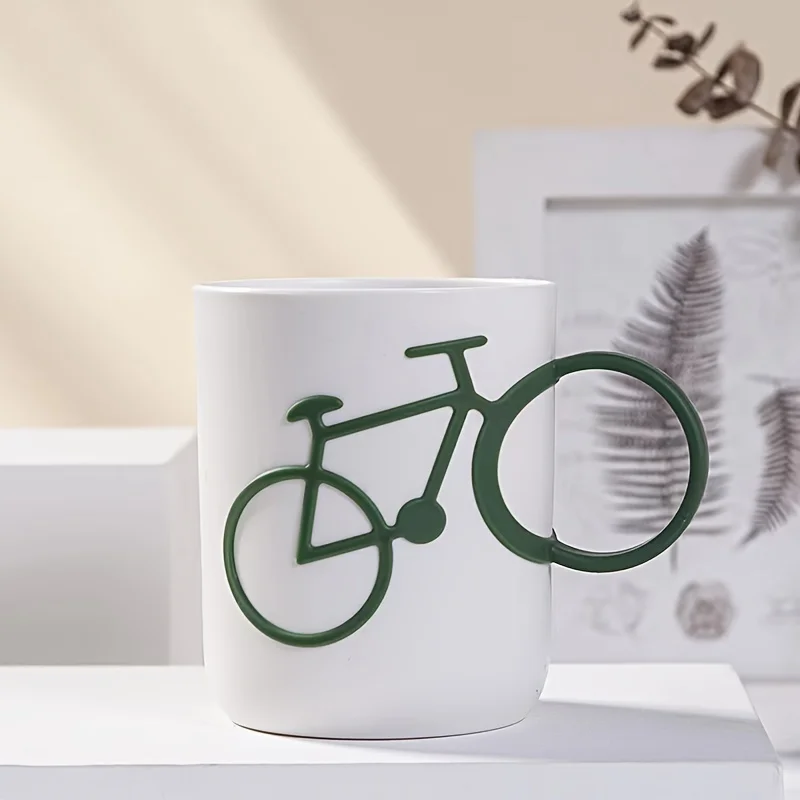 1 bicchiere creativo per collutorio, design a forma di manubrio di bicicletta, per coppia, per lavarsi i denti, in plastica, ideale per gargarismi, bagno o decorazione per la casa._voghion.com