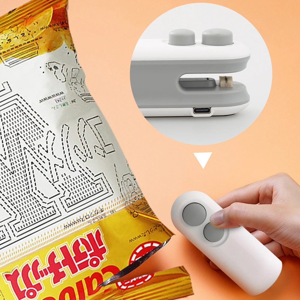 Mini Heat Bag Sealing Machine Package Sealer Bags Plastic Food Sealer Clip Bag Handheld Food Packaging Heat