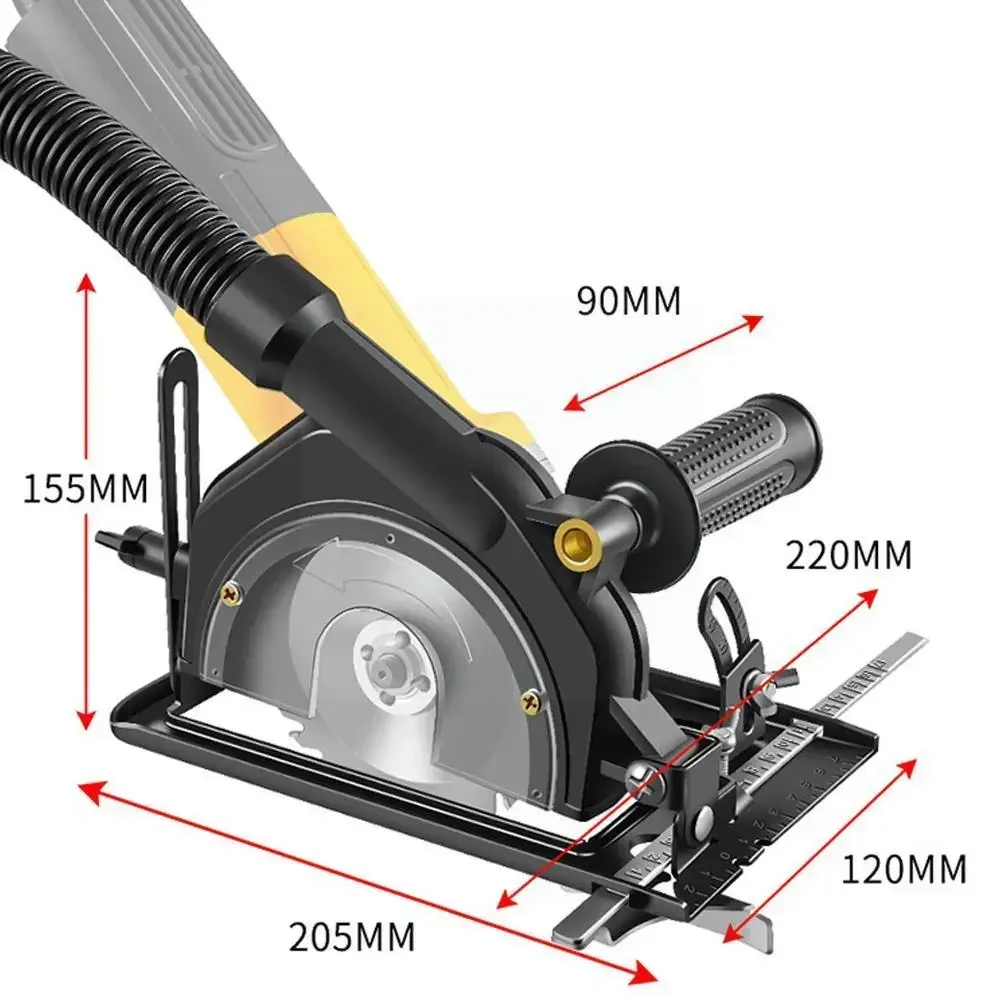 Upgraded hand angle grinder converter to cutter 45&deg;adjustable chain saw base bracket electric refit circle machine cutting B2U4 angle grinder electric angle grinder angle grinder bracket