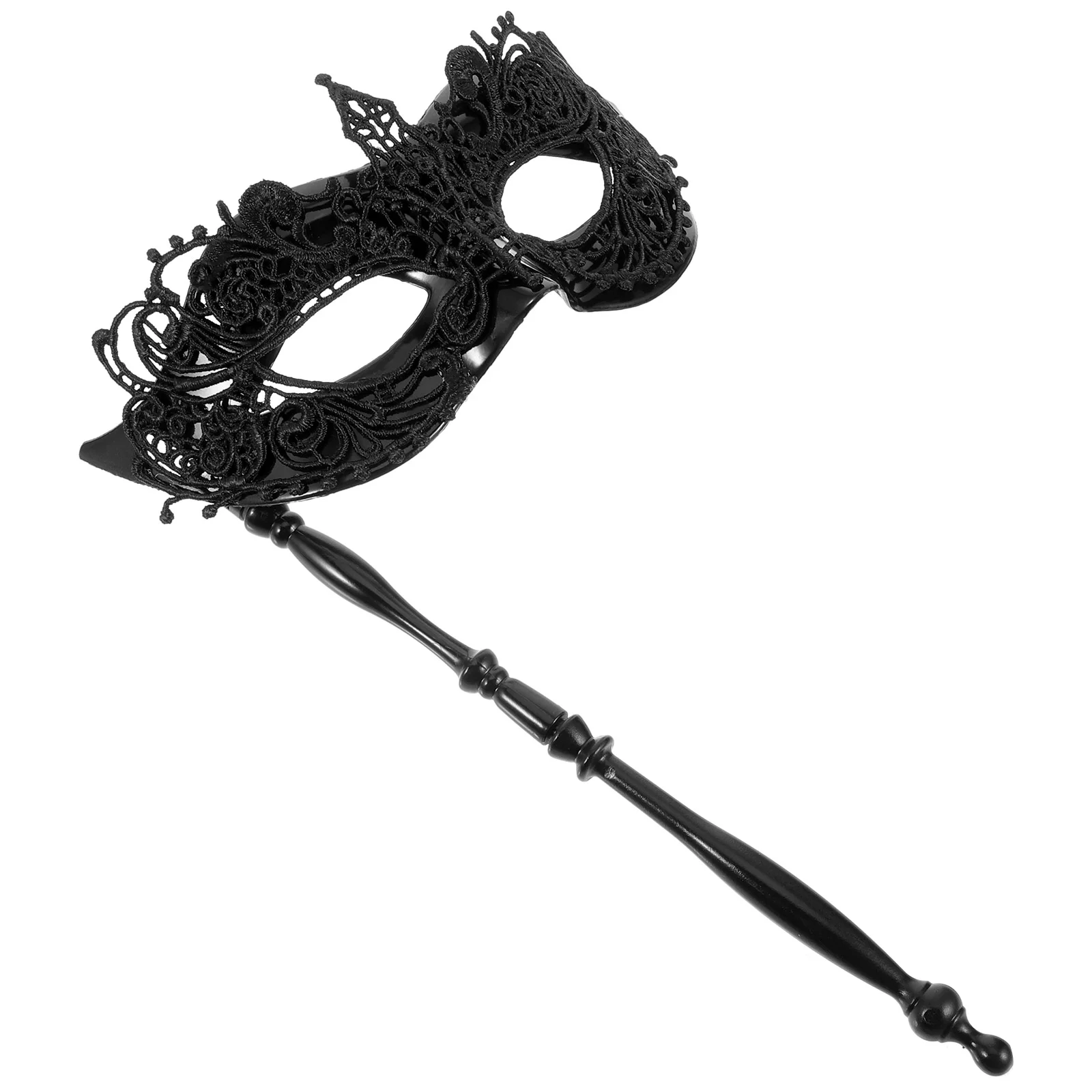 

Handheld Clown Costume Women Lace Mask Prom Ball Mask Cosplay Party Mask Prop