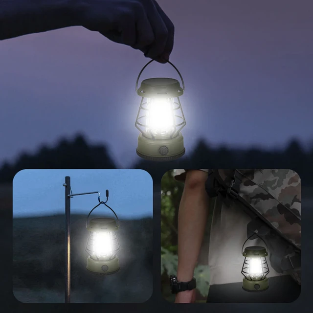 Lampada da Campeggio Luce Portatile Solare LED Lanterna Gancio
