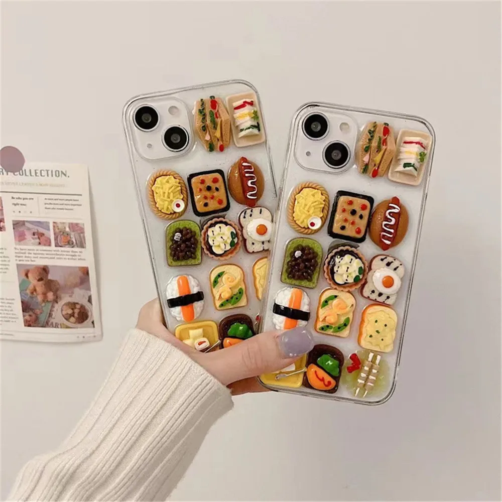 Cartoon 3D Stereo Sushi Phone Cases For iPhone 11 12 13 14