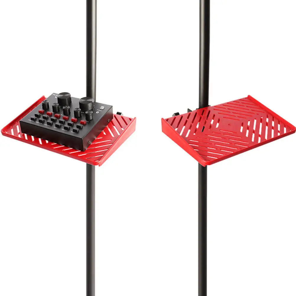 2Pcs 라이브 방송 마이크 스탠드 트레이 조정 가능한 높이 각도 야외 가라오케 라이브 스트리밍 사운드 카드 전화용 휴대용